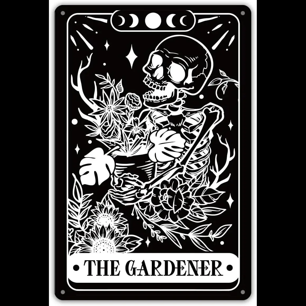 Садовый металлический жестяной знак Череп Скелет Настенный декор для любителей