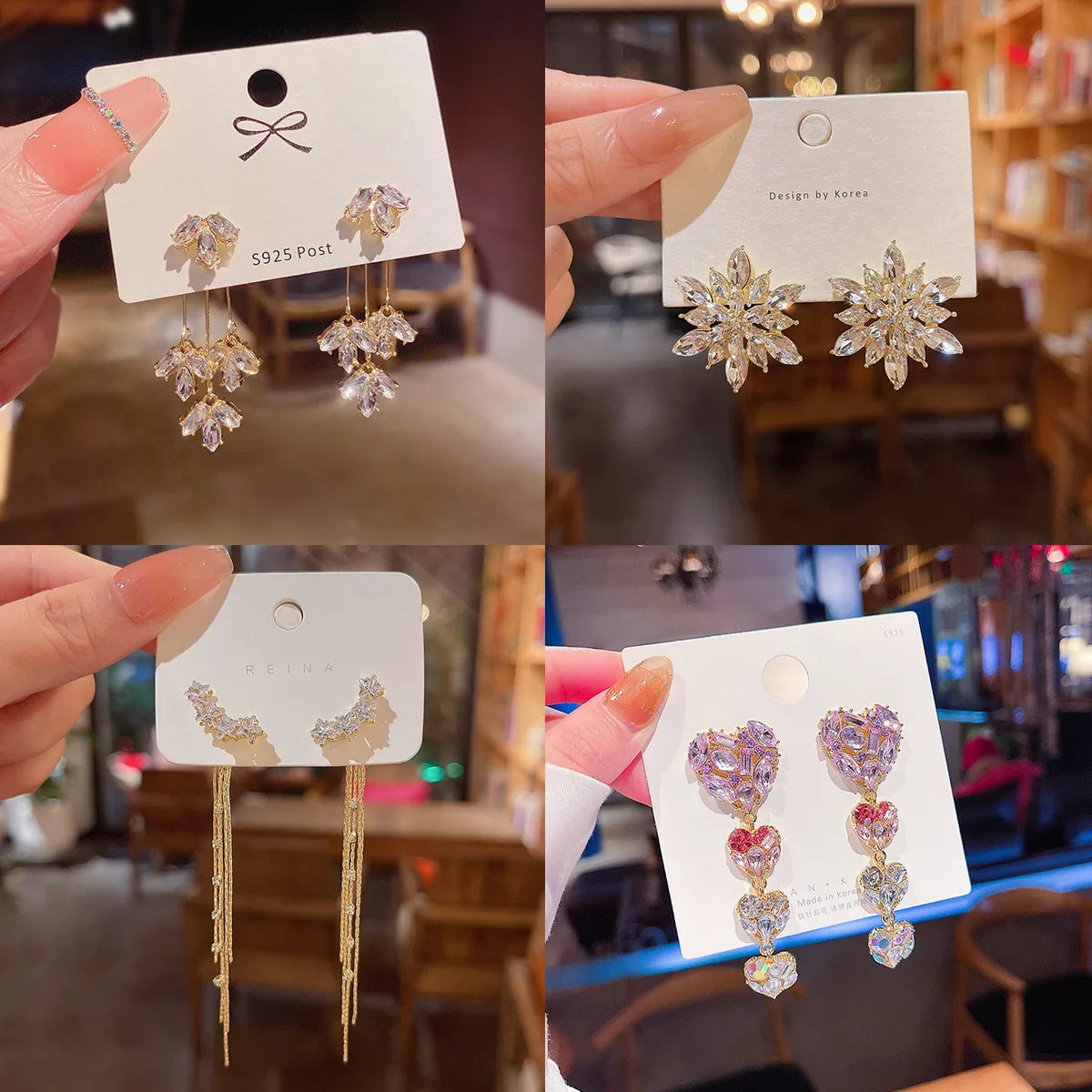 

Pearl Hanging Dangle Drop Earrings Rhinestone Earring Fashion Jewelry Accessories