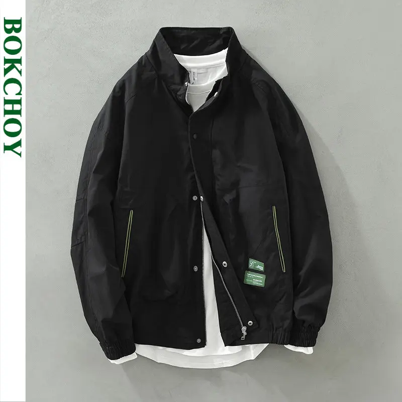 

2022 Autumn Winter New Sports Casual Cargo Men Jacket Outdoor Motorcycle Vintage Large Pockets Stylish Polyester Coat C554