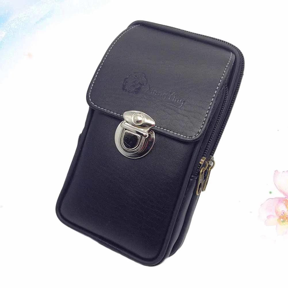 

Men Waist Belt Bag Fanny Vertical Section Phone Wallet Case Middle Aged Mens Bags