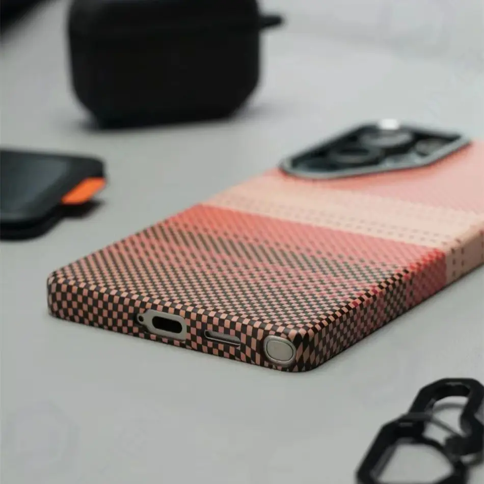 Фото S25 Ultra Strong Mganetic Slim Armor Case для Magsafe Metal Len Carbon Fiber Patterned PC Cover для Samsung Galaxy S25 Ultra Plus №5