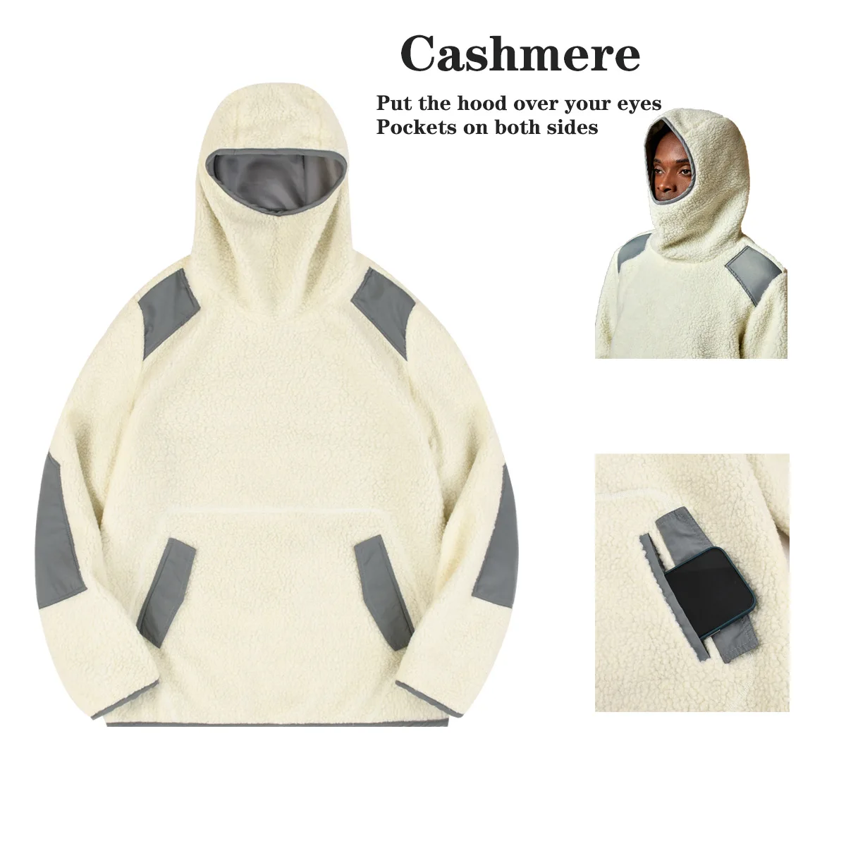 

Cover face lamb wool coat male autumn and winter new add wool add thick large size men's cross-border outdoor leisure catch wool