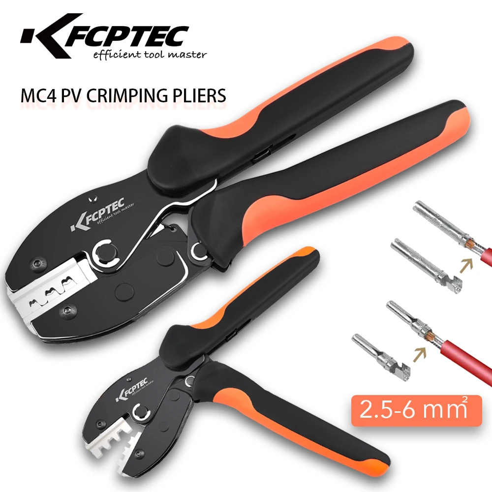 MC4 PV Connectors Crimping Pliers Ratchet Crimper Tool For 2.5-6 mm2 Typo Terminal Solar Panel Crimping Tool LY-2546B 14-10AWG