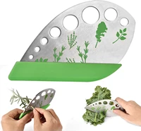 9 holes stainless steel kitchen herb leaf stripping tool metal herb pealer for kale collard greens thyme basil rosemary stripper