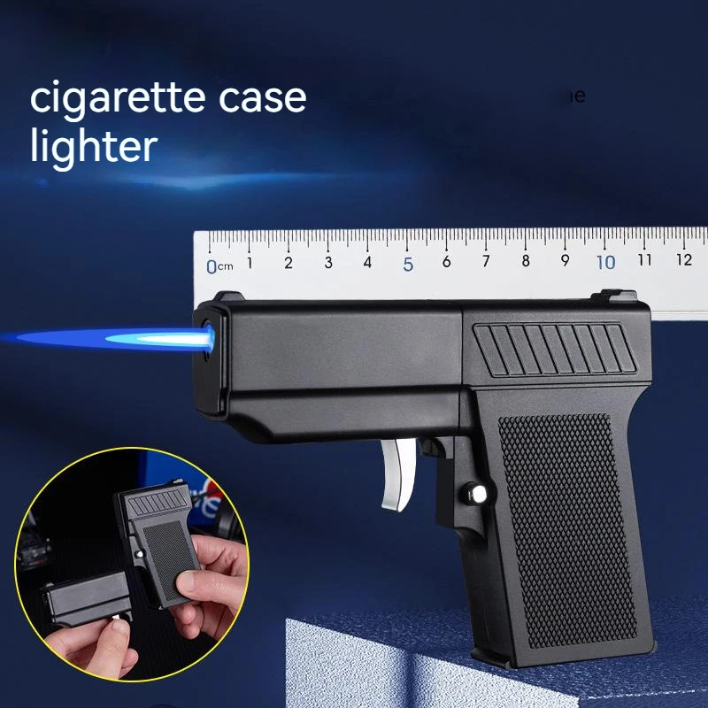 

Windproof Pistol Gas Lighter Portable Separable Turbo Torch Gun Inflatable Lighters Cigarette Case 8PCS Cigar Cigarette Lighter