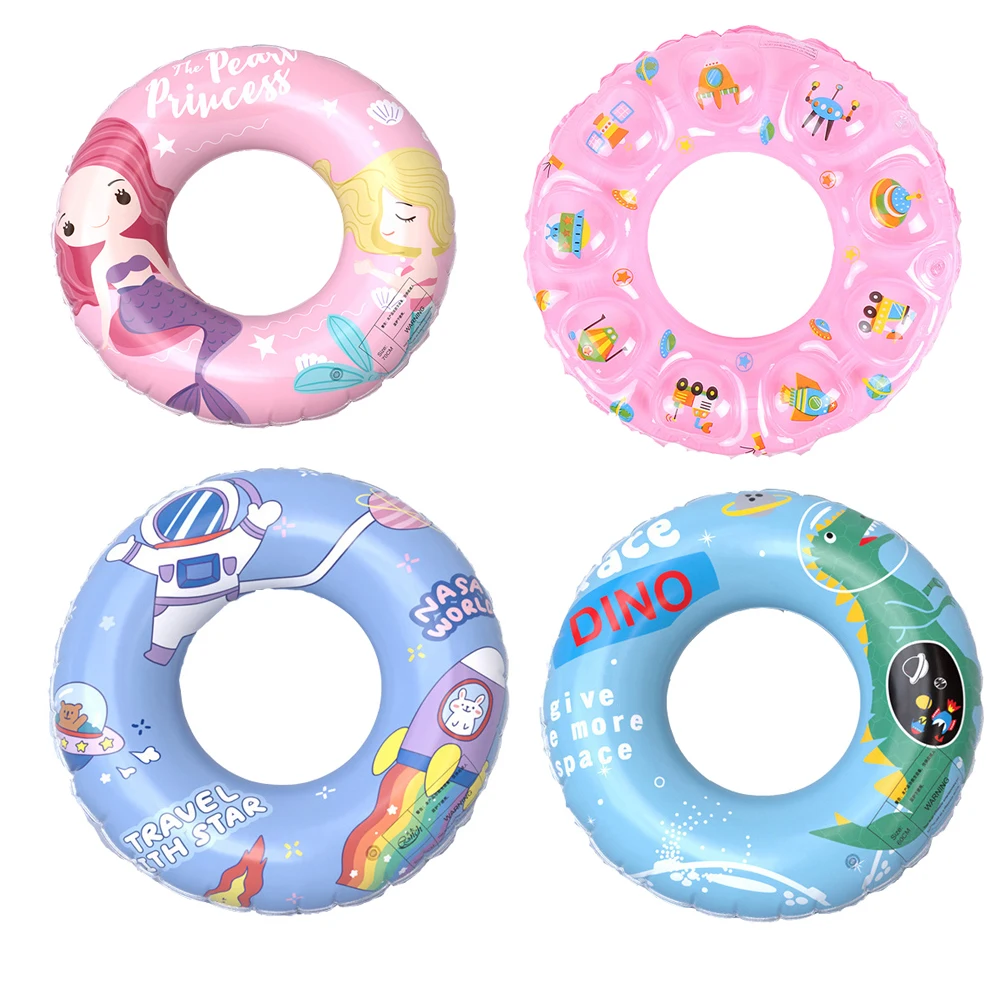 

Baby Swimming Ring For Kids Cartoon Print Beach Accessories Children Inflatable Donut Pool Float Schwimmring Water Fun Toy