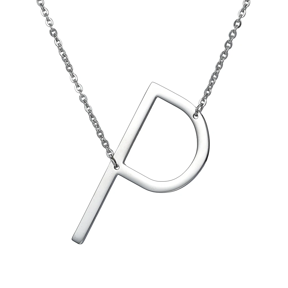 

Chain Stainless Steel Necklace For Women Punk Jewelry Big Letter