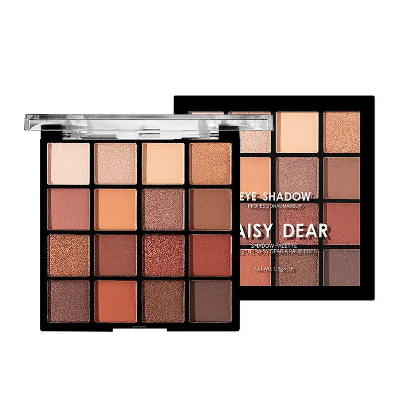 

16 Colors Matte Shimmer Eyeshadow Palette Waterproof Long-lasting Eye Shadow Pigment Earth Color Eyes Makeup Eyeshadow Palette
