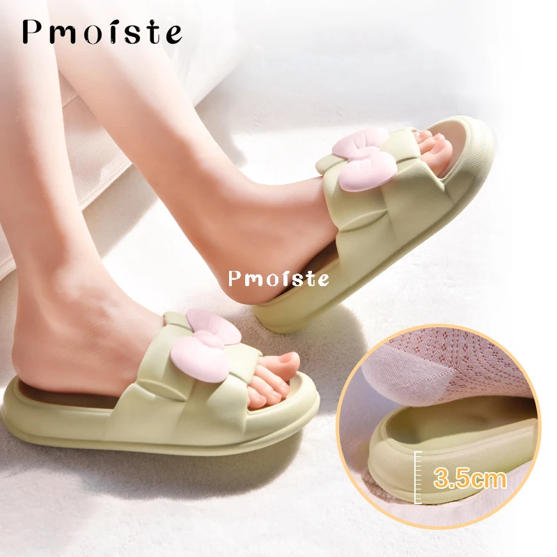 Women Bowknot Slippers Summer Lovely Sandals for Home Soft Cute Beautiful Shoe Women Breathable Summer 2023 EVA Slipper Non-slip