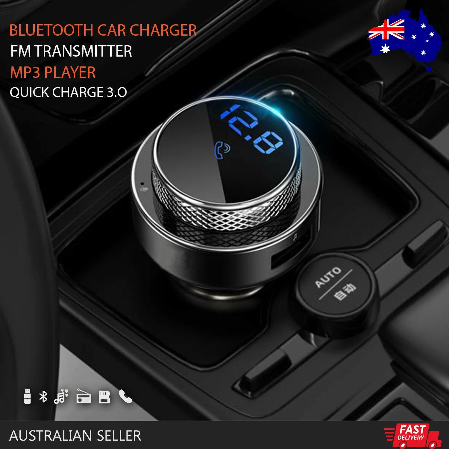 

Handsfree Wireless Bluetooth Car MP3 Adapter Music Player FM Radio Transmitter
