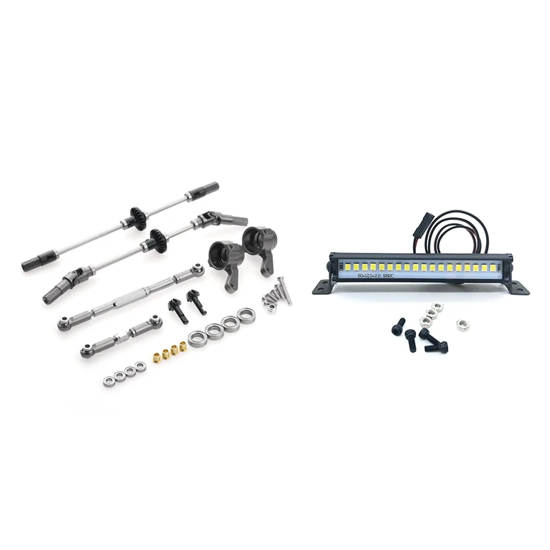 

1 Pcs Super Bright 18LED 83Mm Lights Bar & 2 Pcs Steel Gear Bridge Axle Gears