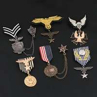 new retro eagle male lapel pin medal mens suit tassel metal brooch pins badge vintage men and women accessories cheap jewelry