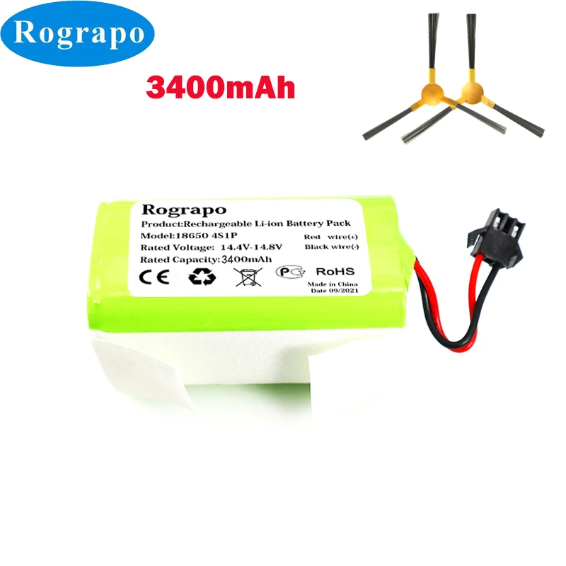 Новый 3400mAh-2800mAh литий-ионный аккумулятор и боковая щетка для DEXP MMB-300 | Электроника