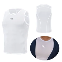 summer cycling base layer jersery cool breathable cycling vest reflective mtb road bike elastic unsleeve underwear for sports