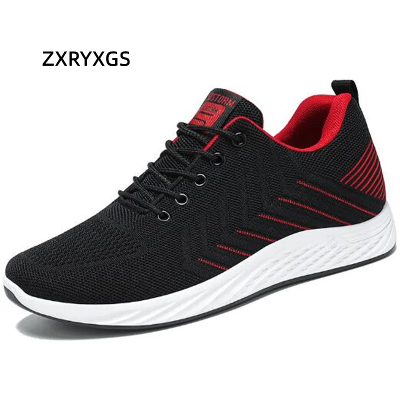 

ZXRYXGS 2022 Autumn Spell Color Mesh Men's Shoes Casual Sneaker Fashion Soft Sole Light Comfortable Men Sneakers Flat Tide Shoes