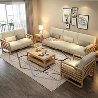 luxury solid wood sofa combination living room corner nordic living room furniture small family fabric sofa w coffe table