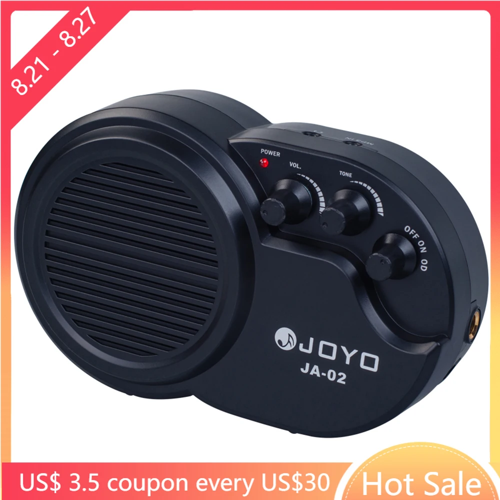 

JOYO JA-02 Guitar Amplifier For Electric Guitar Mini Amp Clean Distortion Effect Portable Amplifier Speaker 3.5mm Earphone Jack