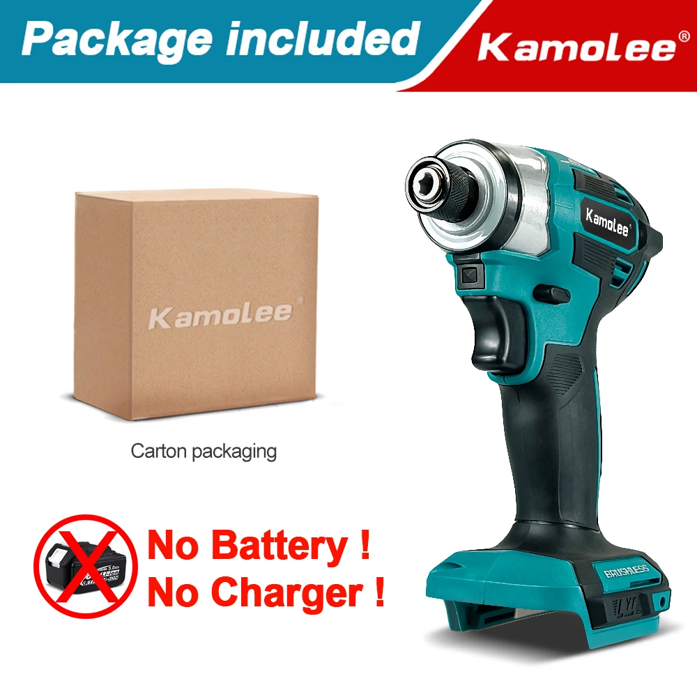 

Kamolee Беспроводной аккумуляторный гайковерт 600 Нм