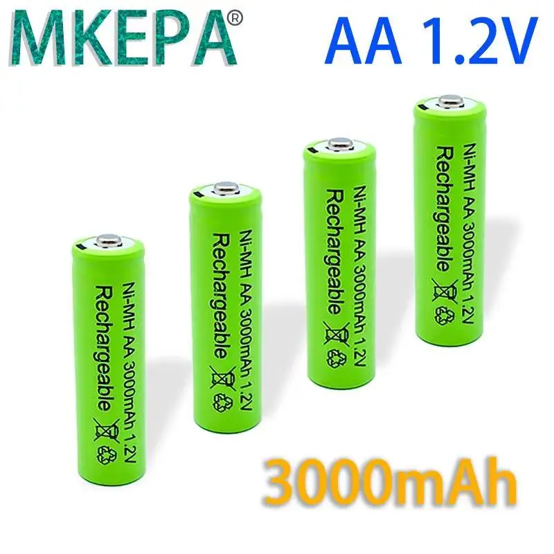 

AA 3000mAh 1.2V Quality rechargeable battery AA 3000 mAh Ni-MH rechargeable 1.2V 2A battery