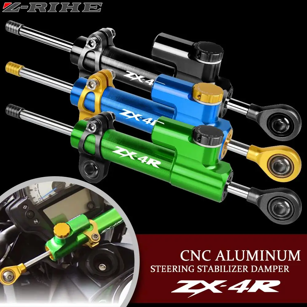 

Motorcycle Aluminum Adjustable Steering Damper Stabilizer For Kawasaki Ninja400 ninja 400 Z400 ZX-4R ZX4R 2018 2019 2020 2021