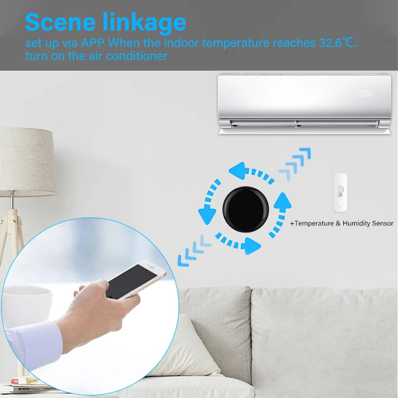Aubess Tuya WiFi IR Remote Control Air Conditioner TV Smart Home Infrared Universal Controller With Alexa Google New | Обустройство