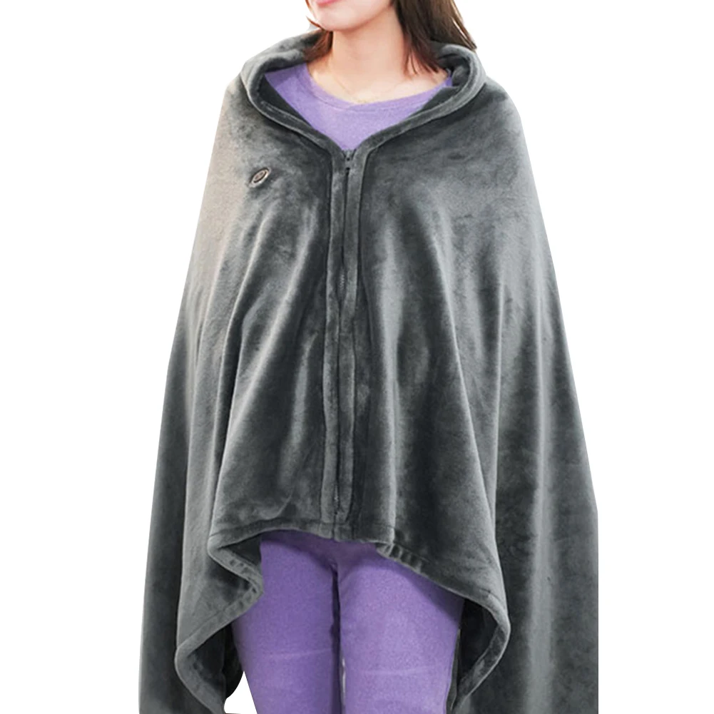 

Winter Electric Blanket 150x85cm USB Heated Warm Shawl Heating Cold Protection Keep Warm Coral Flannel Heate Blanket Office Home