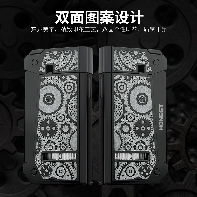 Фото Новая высококачественная ветрозащитная зажигалка Qingmai Baicheng от прямого до синего пламени, прижигание сигар, мужские подарки, оптовая продажа №3