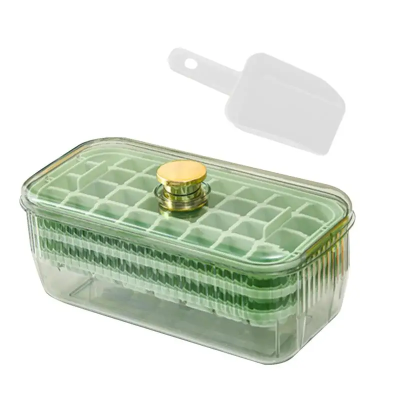 

Ice Cube Tray With Lid And Container Ice Cube Storage Container Ice Storage Box Press Type 56 Cube Ice Cube Tray With Bin