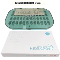 korea 1 box 48 pcs dental preformed kid primary molar crown stainless steel temporary crowns dental laboratory tools