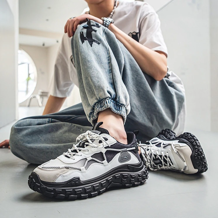 Кроссовки мужские сетчатые для бега Повседневные Дышащие Нескользящие легкая