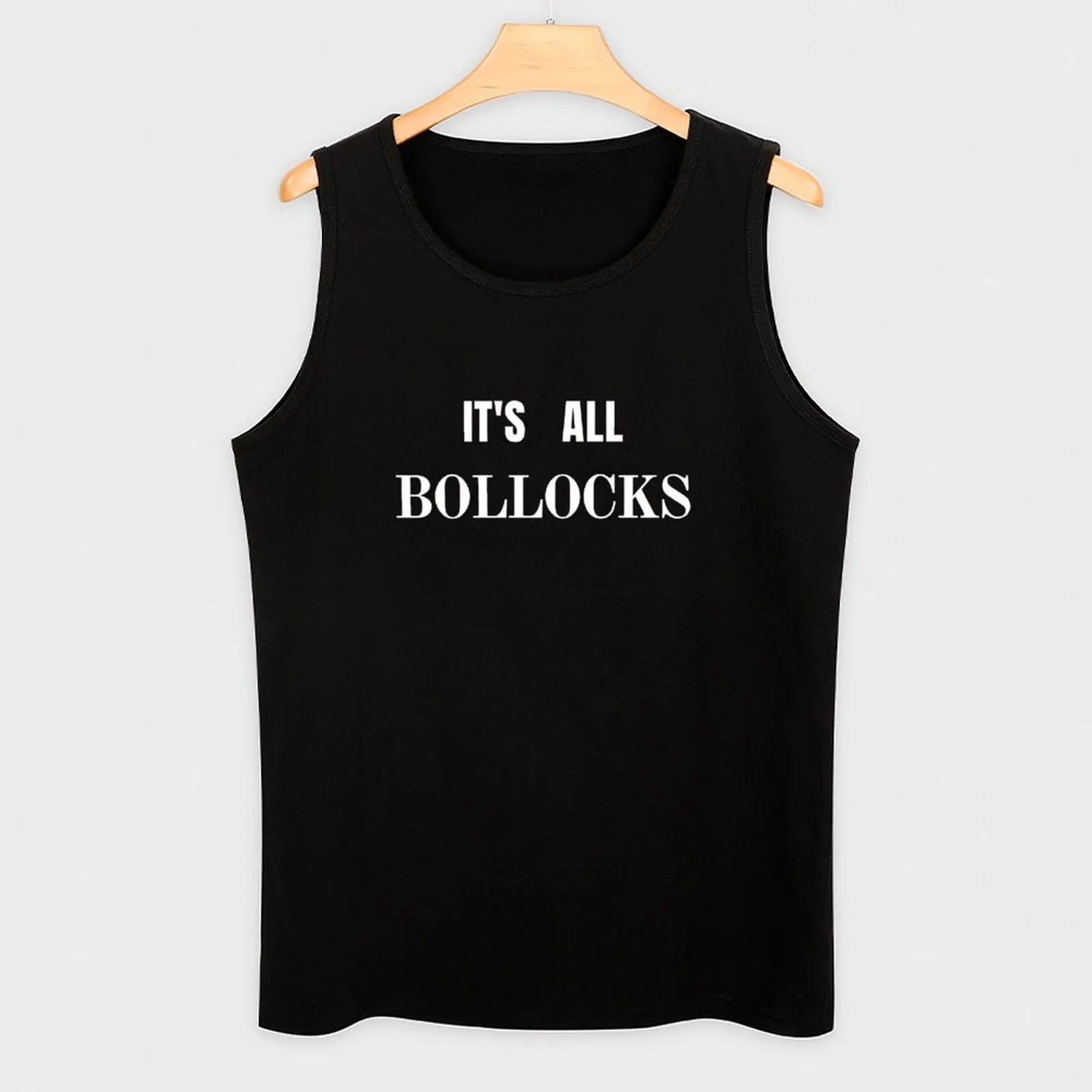 Фото It's All Bollocks — майка с панк-тематикой 70-х годов, гибкая, из эластичной ткани, повседневная, без рукавов. №3