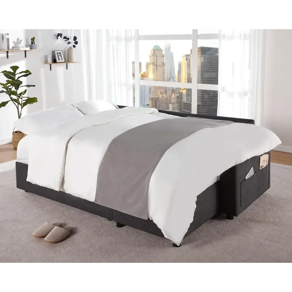 Г-образный диван-кровать с USB-портом для зарядки местом хранения вещей выдвижной