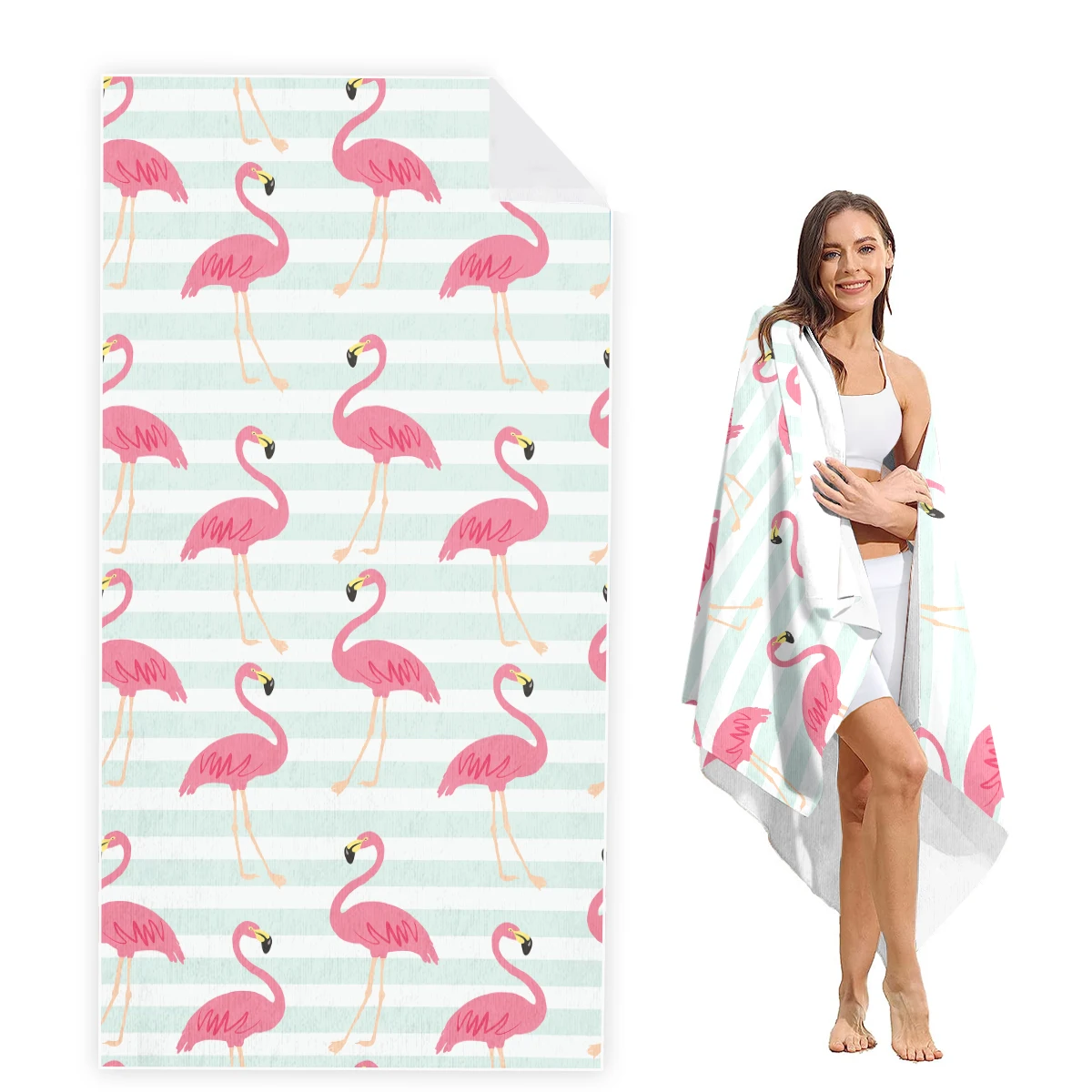 Пламенное пляжное полотенце большого размера очень Впитывающее из микрофибры