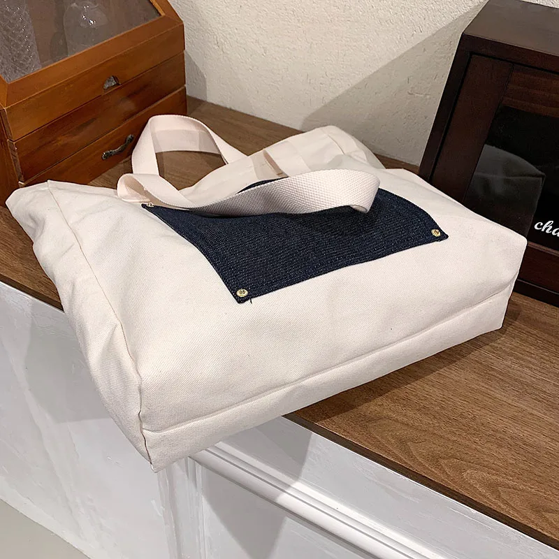 Вместительные холщовые сумки на плечо для женщин 100% хлопок сумочки в японском и