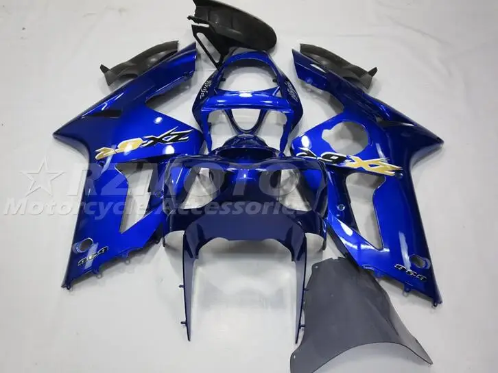 

Новый комплект обтекателей для мотоцикла ABS, подходит для Kawasaki Ninja ZX-6R ZX6R 636 2003 2004 03 04, кузов под заказ, синий