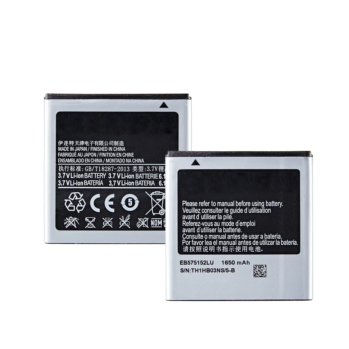 Совершенно новый EB 575152 LU Аккумулятор VA/VU 1650 мАч для Samsung Galaxy S I9000 I589 I8250 I919 D710 i9001 I9003