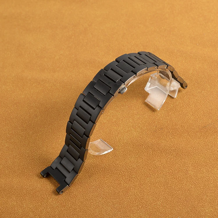 22mm Stainless Steel Watch Band Bracelet Men Silver Cruved End Watchband For Fit Cartier Pasha Steel Bracelet