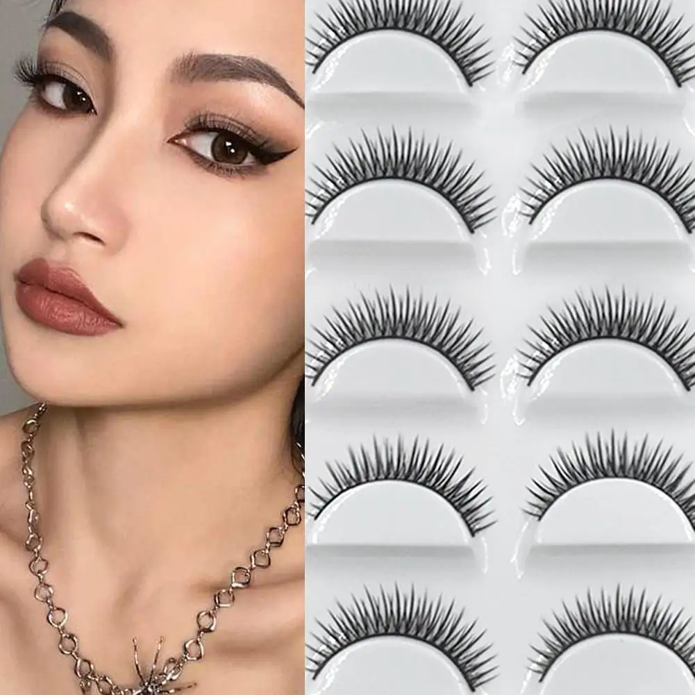 

False Eyelashes Naturally Simulated Thick Transparent Fake Tools Lashes Beginner Eyelashes Stem Eye Makeup Decoration Glimm K6J7