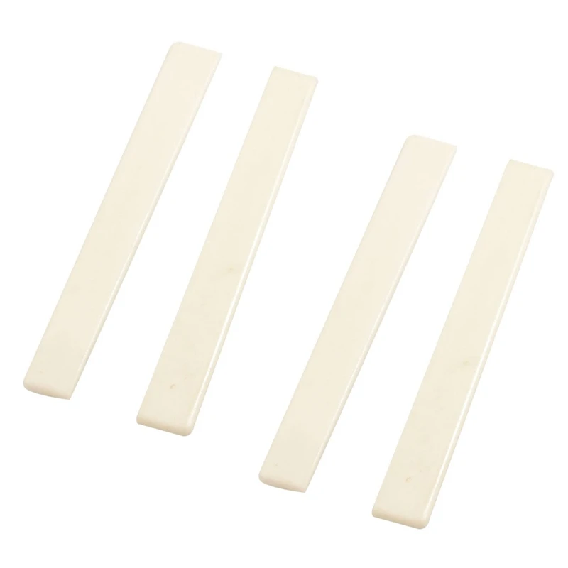 

4 Pcs Spare Part Beige Plastic Bridge Saddle Nut For Classical Guitar