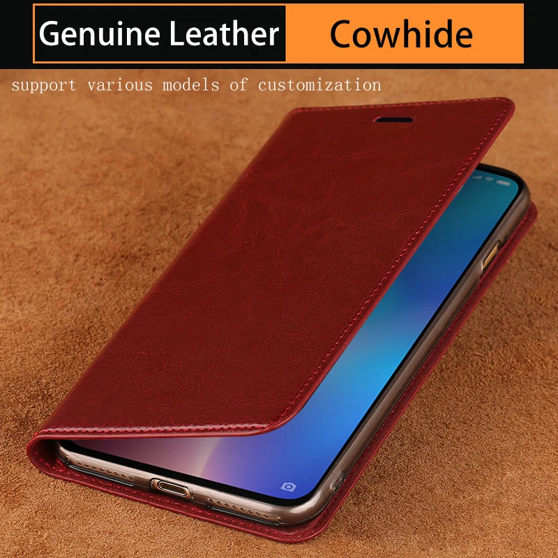 Flip Phone Case For Xiaomi Mi A1 A2 Lite A3 Lite For Max 2 3 Mix 2s 3 Poco F1 Y3 Case Oil Wax Skin Cover