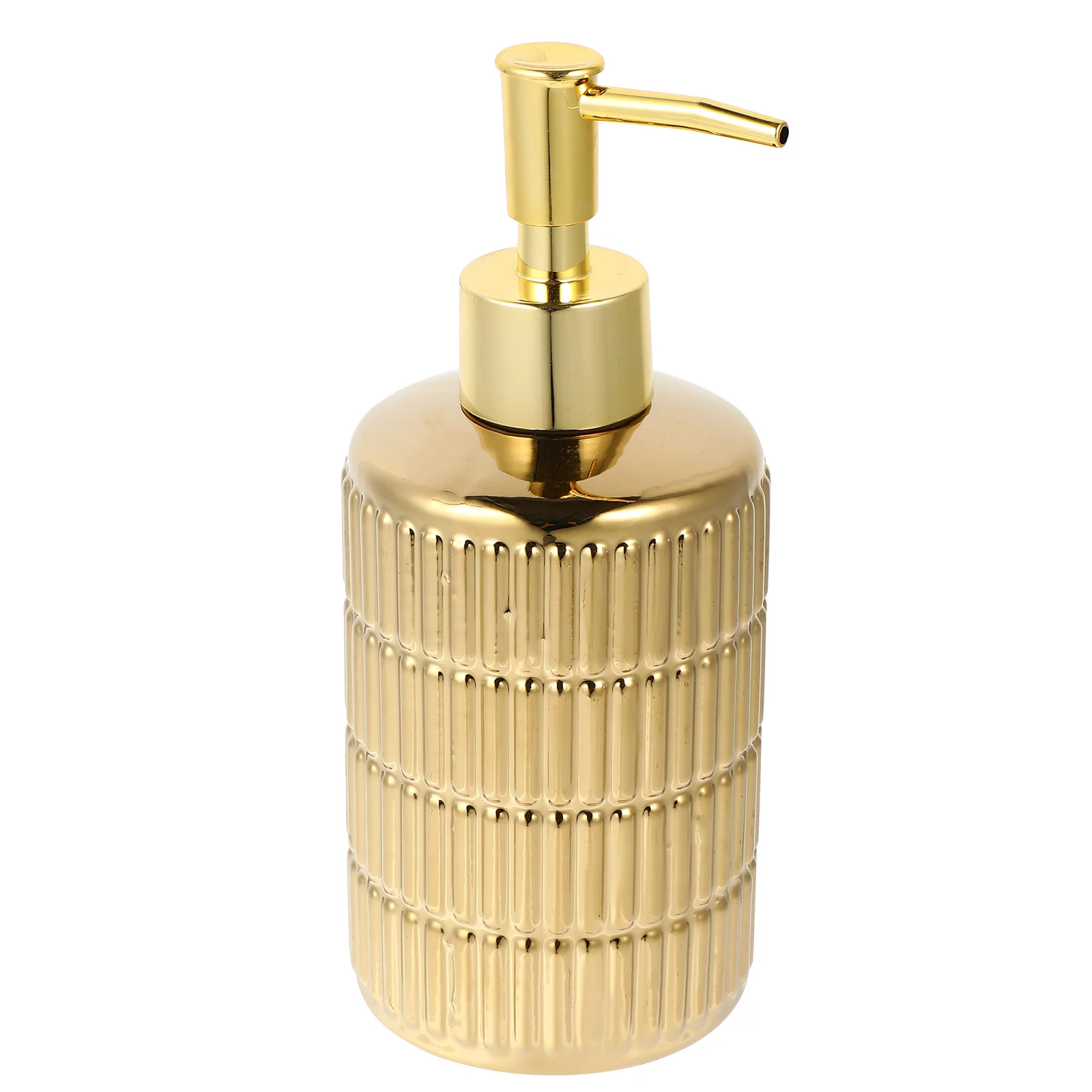 

1Pc Press Type Bottle Ceramic Bottle Sanitizer Holder Liquid Dispenser Empty Bottle for Travel Hotel