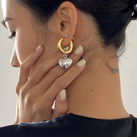 Серьги-кольца RscvonM из нержавеющей стали