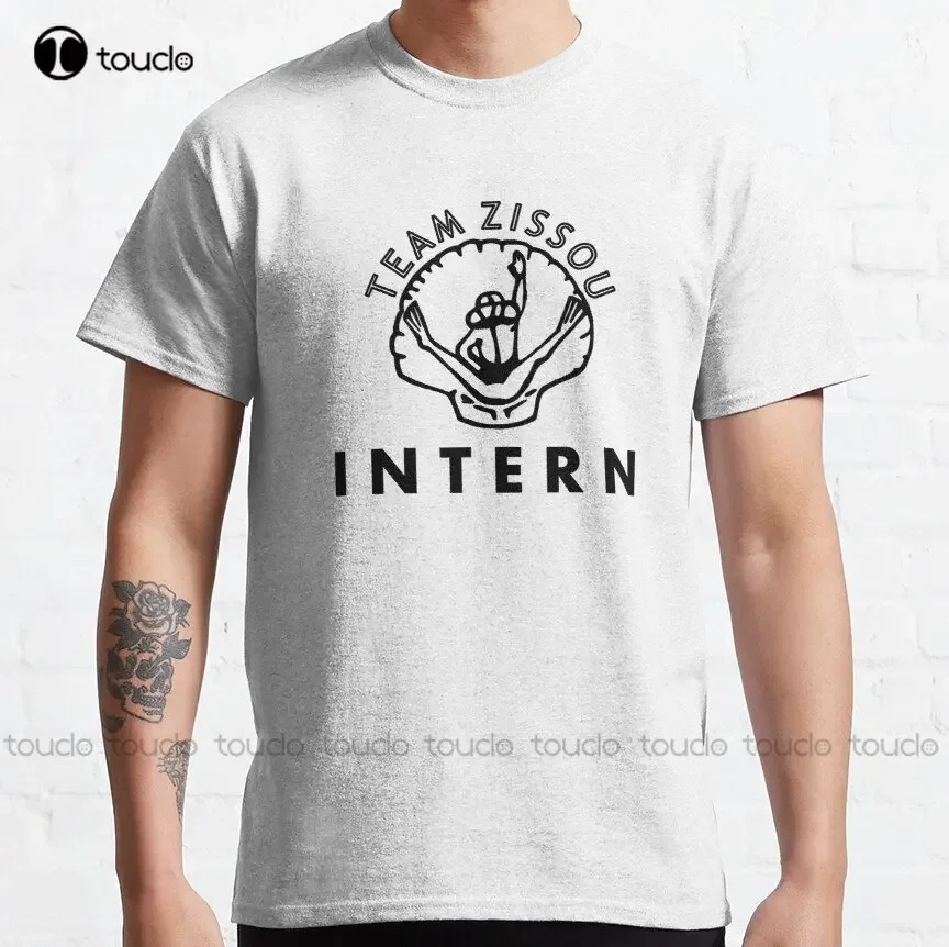 Классическая футболка Team Zissou Intern The Life Aquatic Wes Anderson хлопковая уличная простая