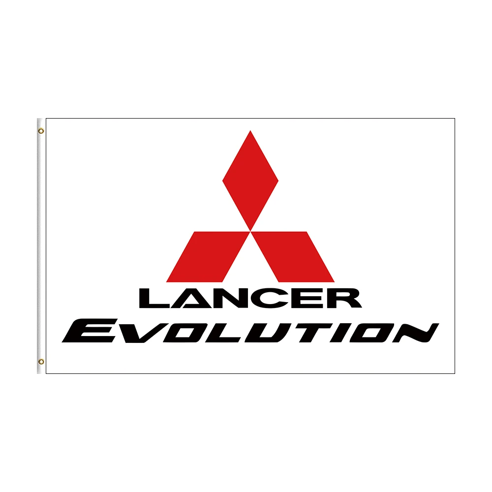 

Mitsubishi Lancer Evolution Flag 3x5 ft Car Show Garage Wall Decor Sign