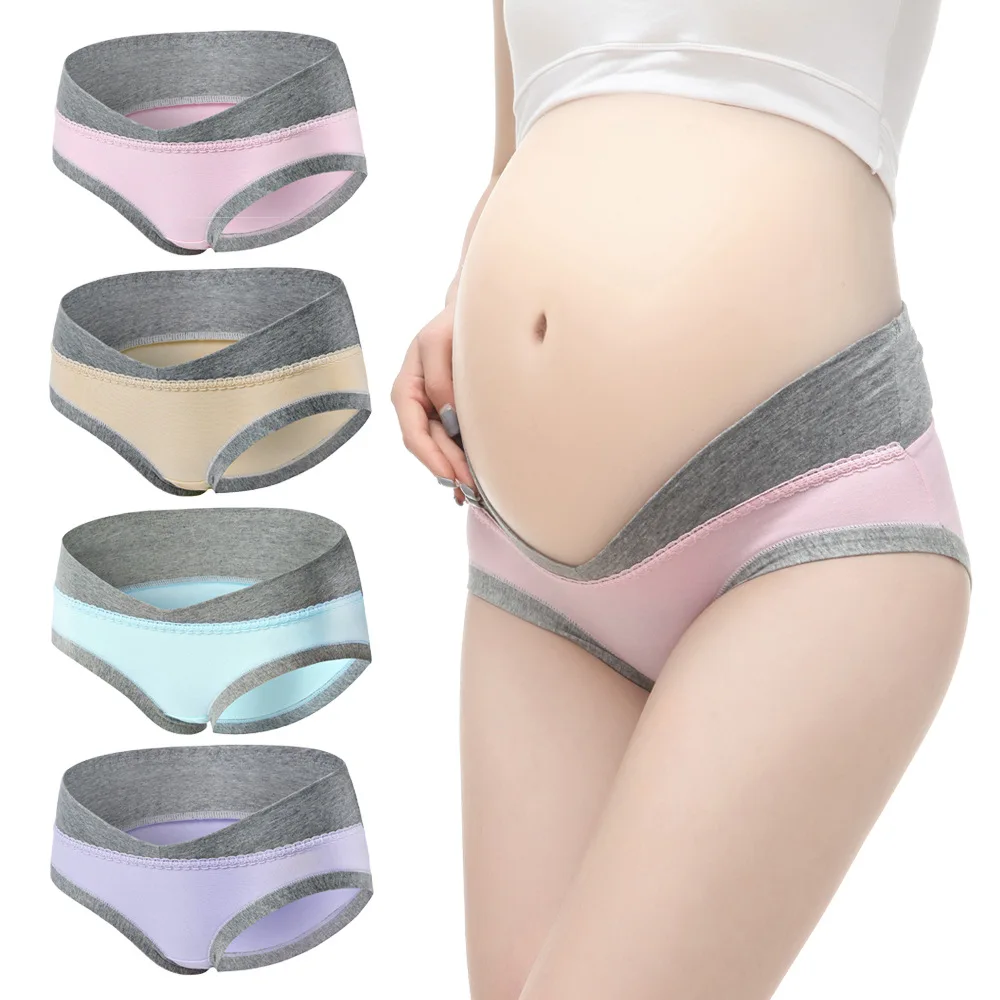 

Underpants Clothes For Pregnant Women Knickers Panties For Pregnant 100% Cotton Breathable Low Waist Underwear Belly Support