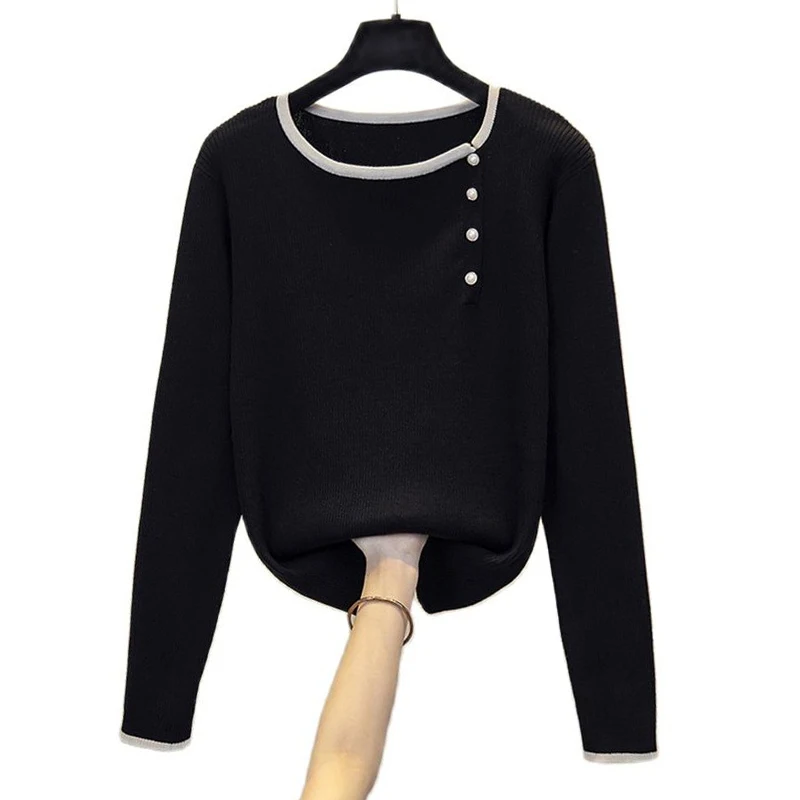 

Blue Black Beige Sweet Loose Korean Harajuku Spring Autumn Winter Knitted Vintage Pullover Fashion Women'S Sweaters 2022 Female