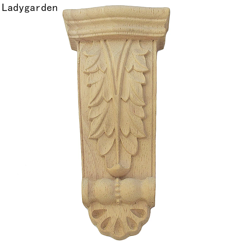 

Woodcarving Decal Corner Stigma Flower-style Architectural Decoration Maison Solid Wood Carved Beam Support Vintage Home Decor