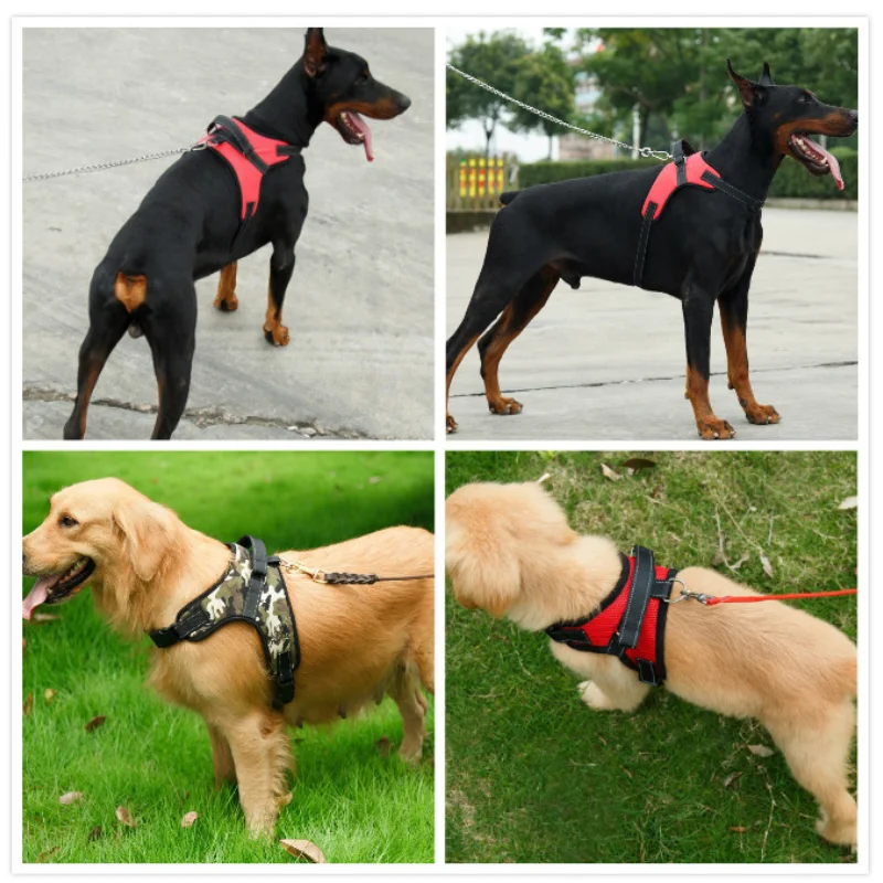 Explosion-proof Chest Harness Medium Large Dogs Adjustable Reflective Pet Mesh Dog arnes perro шлейка для собак | Дом и сад