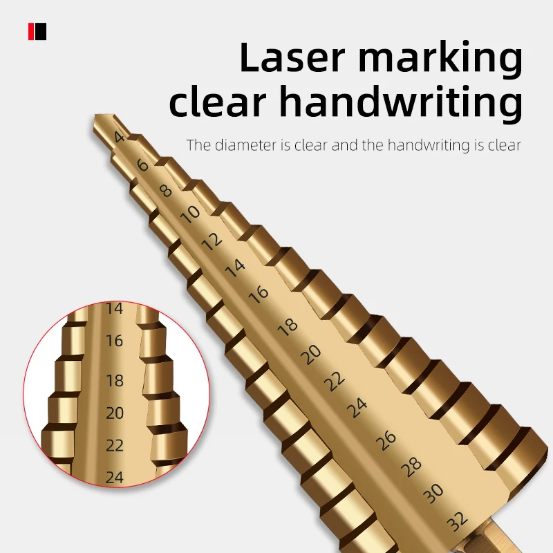 HSS прямая рифленая ступенчатая дрель-пагода 3 шт. 5 6 тканевая сумка набор