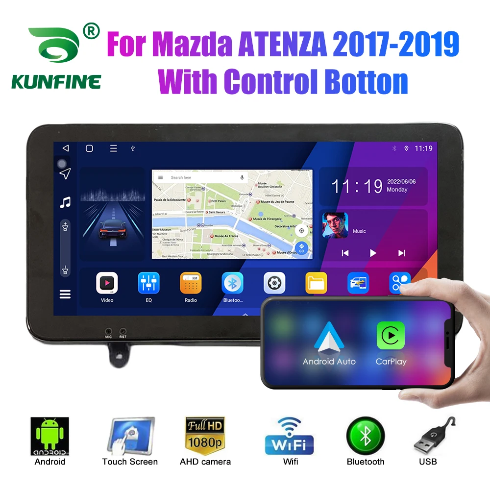 

Автомобильный радиоприемник 10,33 дюйма для Mazda ATENZA 2017-2019 2Din Android Восьмиядерный автомобильный стерео DVD GPS-навигатор плеер QLED экран Carplay
